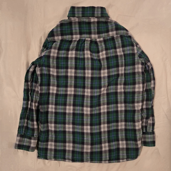 VEUC: GAP Kids Blue/Green/White Plaid Button-down Collared Shirt; Size S P (6-7) - Picture 8 of 8